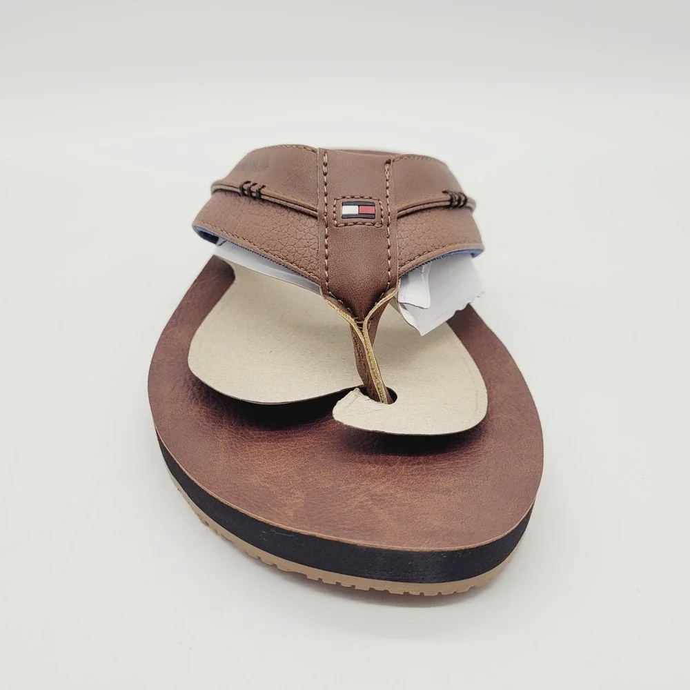 Tommy Hilfiger Davidson Men's Sandals Cognac Size‎ 9 Slip-On Summer Comfort
